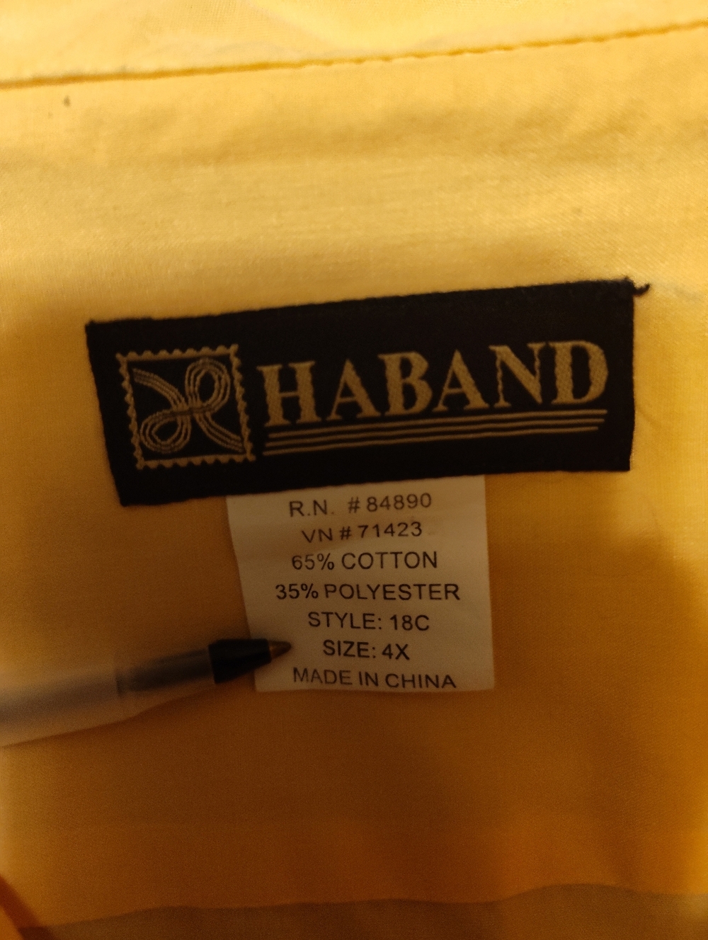 Haband Yellow Short-Sleeve Button Up Shirt - Picture 3 of 3